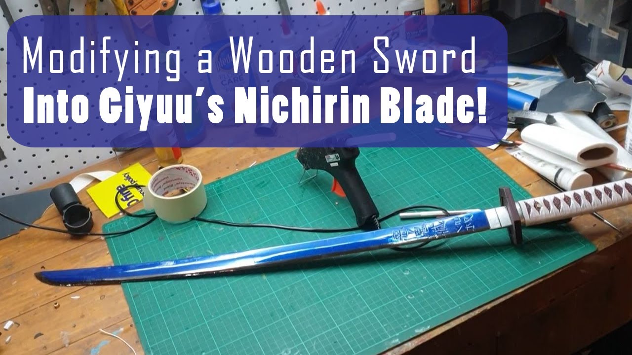 Transforming This Wooden Sword Into Giyuus Nichirin Blade Youtube