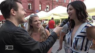 Интервью с болельщиками иностранцами о русских и FIFA 2018 на Никольской улице