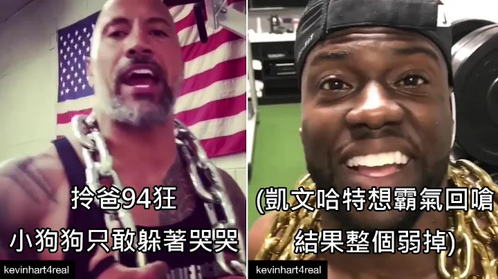 巨石强森在IG呛凯文哈特是“小狗狗”，凯文想霸气回呛结果整个弱掉 (中文字幕) - 天天要闻