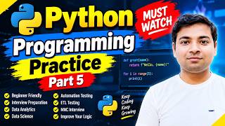 Python Programming Practice Part 5 | Practice Python Questions for Beginners | Day 17