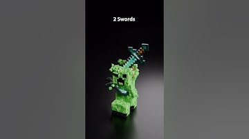 Creeper Vs Sword Minecraft Simulation Blender #blender #blenderanimation