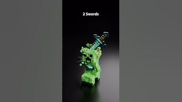 Creeper Vs Sword Minecraft Simulation Blender #blender #blenderanimation