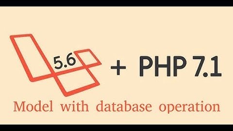 Laravel tutorial - Model with database