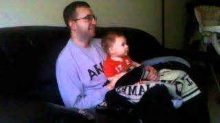 Dylan Dancing In Daddys Lap.