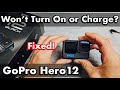 GoPro Hero 12: Won&#39;t Turn On and/or Charge? FIXED!