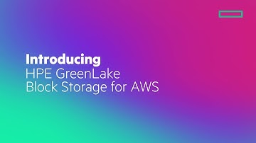 HPE GreenLake Block Storage for AWS Demo