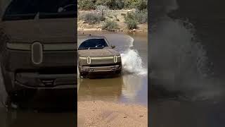 Don’t get your EV wet! Creek crossing Rivian R1T