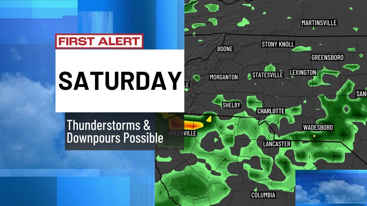 First Alert issued Saturday for potential thunderstorms - YouTube