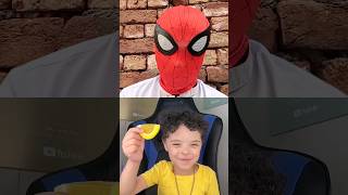 Spider-Man Reacts Lemon Eating Challenge