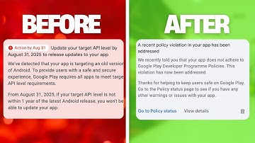 ✅  Solved | Update your target API level by 31 August 2025 to release updates to your app