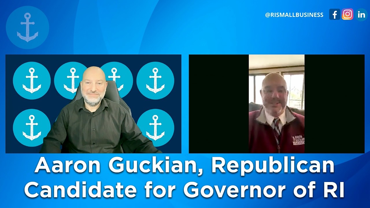 David Dadekian of Eat Drink RI with Aaron Guckian, Republican Candidate for Governor of RI