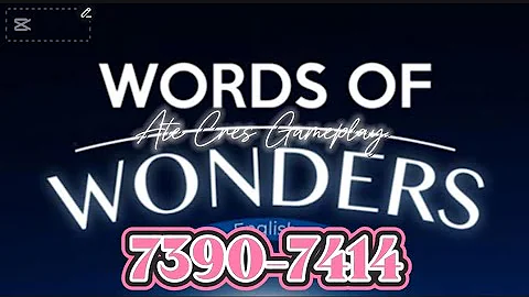 WORDS OF WONDERS CROSSWORD PUZZLE Level 7390-7414