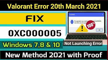 How to fix 0xc0000005 in windows| Fix Application was unable to start correctly in windows10/8/7