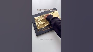 Applying gold leaf to perfection 👌tips for beginners #art #shorts #arabiccalligraphy