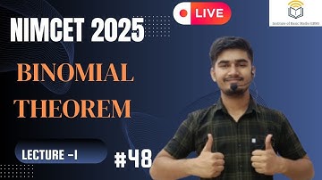 Nimcet 2025 | Binomial Theorem   | Lecture 1 |  Vijaypal Choudhary