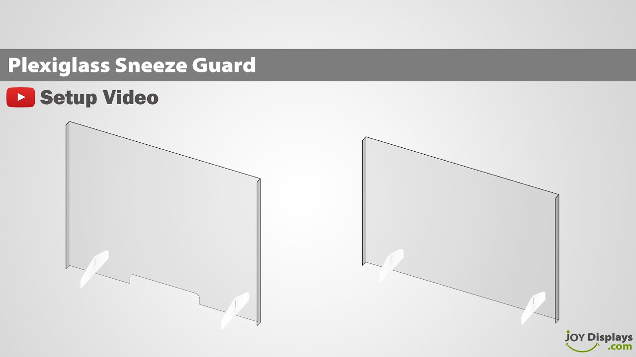 Acrylic Sneeze Guard  - Clear Plexiglass Shield - Setup Video