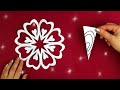 Paper cutting designhow to make a paper snowflake for christmas clear tutorial diy easy