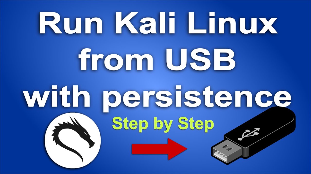 Kali live on a USB drive persistence step step - YouTube
