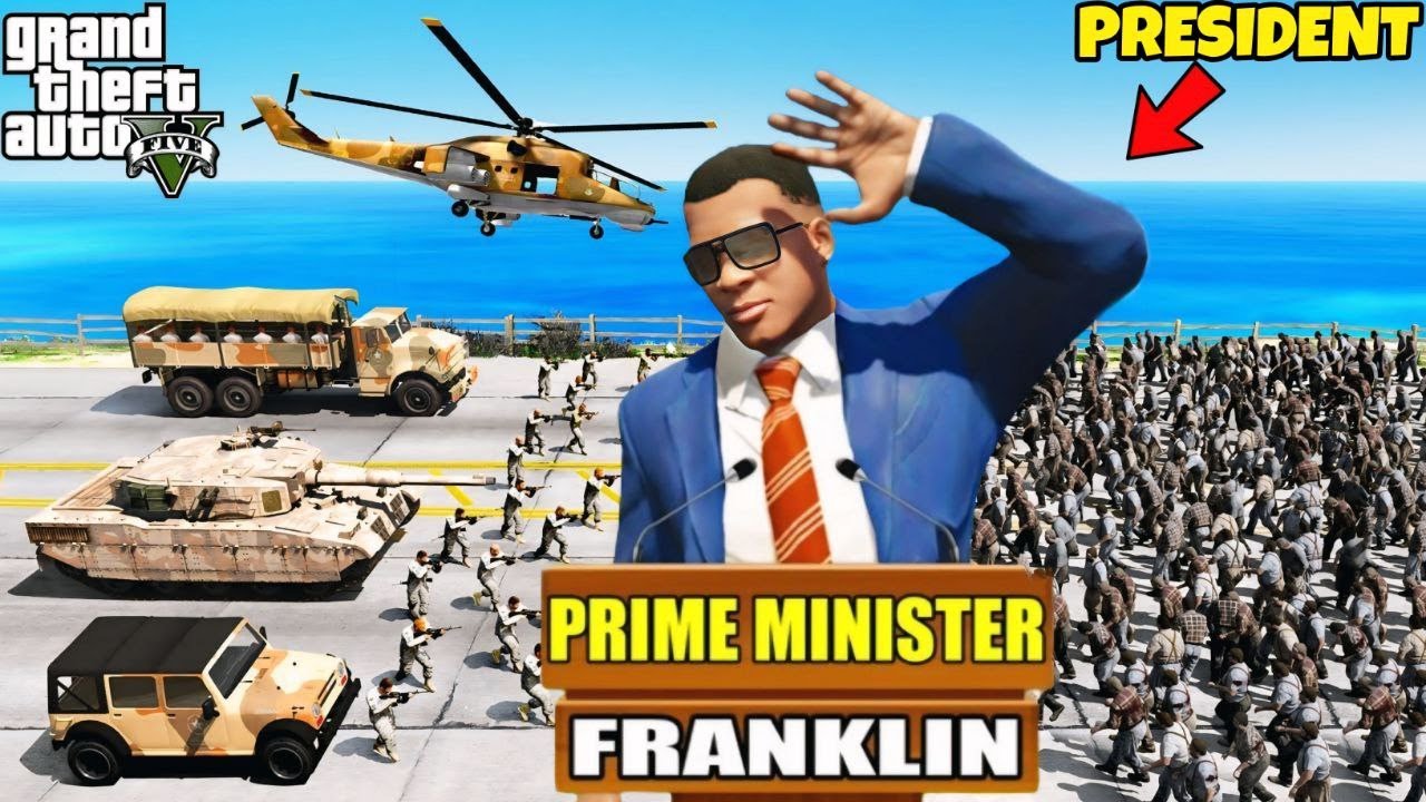 Franklin Become The Most Dangerous President In GTA 5 | SHINCHAN and CHOP