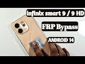 Infinix Smart 9 | 9 HD Google/Frp Bypass Android 14 | Setting Not Open (Without Pc) New Method 2025