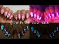 (ENG)낮에는 귀엽게💖밤에는 힙하게🖤 반전 레터링 네일 [ glow in the dark nails] 셀프 젤연장/ old english letter nails