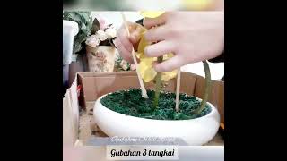 Gubahan Orkid 3 Tangkai  : Design Rendah dan Melentur.