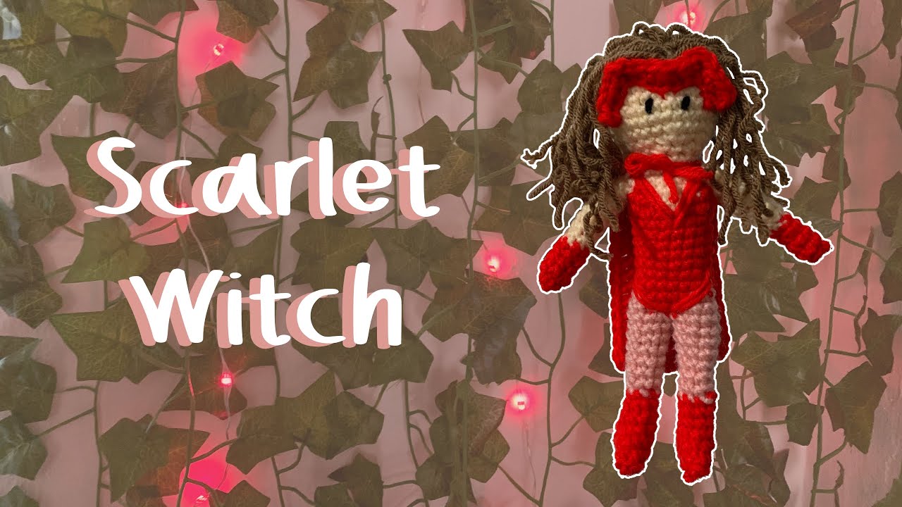 Crochet Scarlet Witch Amigurumi Doll Tutorial | Wanda Maximoff | WandaVision