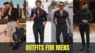 Black Shirt Outfits Ideas For Men | Black Shirt | Men&#39;s Fashion | Black Silk Shirt