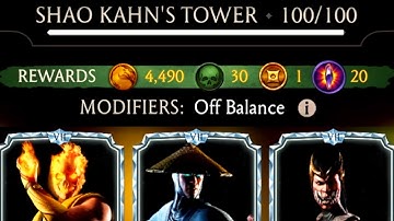 MK Mobile. I Finally Beat Relic Hunt so I Can FARM IT! Shao Kahn Tower Battles 98, 99, 100.