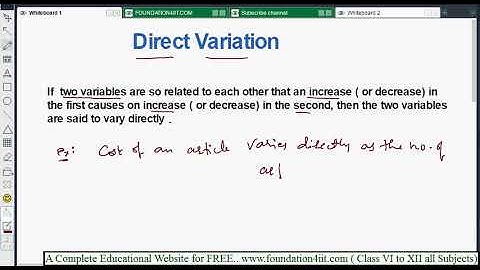 Direct variation || Class 8 Maths ICSE ||