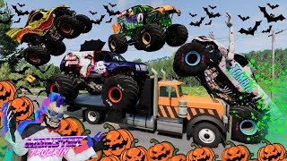 Monster Jam INSANE Racing, Freestyle and High Speed Jumps #23 | BeamNG Drive | Grave Digger