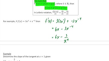 Unit 6 Lesson 2 Differentiation Formulas I MCV4U
