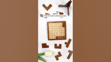 April 21✅ how to make puzzle 🧩 calendar #calendarpuzzle #calendar2025 #woodenpuzzle #custompuzzle