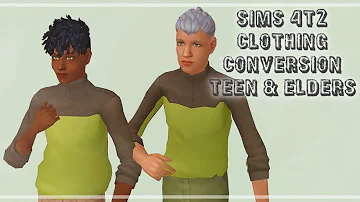 Sims 4t2 Clothing Conversions: Male Teen & Elder Ages