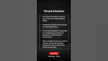 What is Thread Scheduler in java? #javaprogramming #shorts