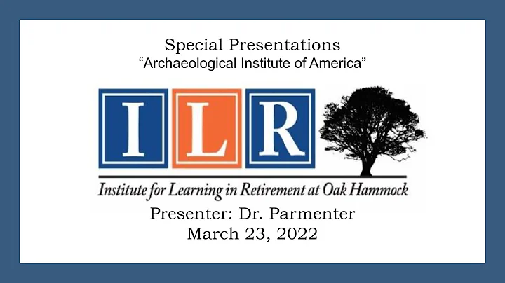 Archaeological Institute of America - Dr. Parmenter - March 23