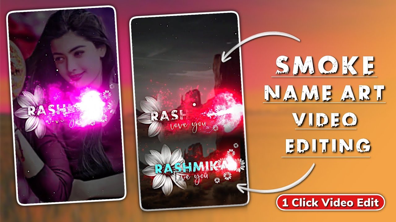 Smoke Name Art Video Editing | 1 Click Video Editing | How To Edit Name Art Video | Alight Motion