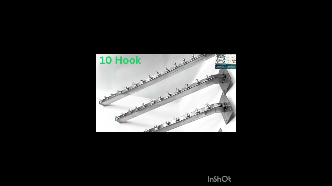 13-inch Premium Showroom Metal Wall Hanger - 10 Hooks