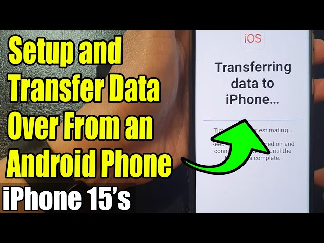 iPhone 15's: How to Setup and Transfer Data Over From an Android Phone (Wireless) class=