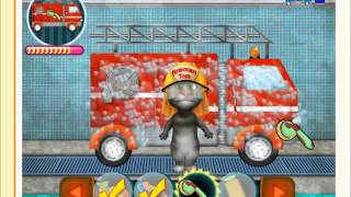 Кот Том моет пожарную машину Онлайн игра Kids games Кот Том моет пожарную машину Онлайн игра Kids games