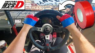 Pro Drifter Tries Initial D Duct Tape Drift!