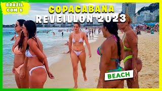 COPACABANA BEACH, RIO DE JANEIRO: DAY AFTER REVEILLON 2023 IN BRAZIL