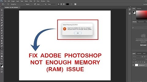 How to fix Adobe Photoshop there is not enough memory ram issue 2021 Guide