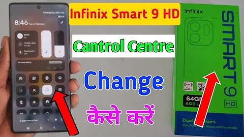 Infinix smart 9 HD cantrol centre change setting/how to change notification bar in infinix smart 9