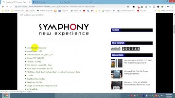 Symphony V97 Firmware Flash File MT6580 Android 8.1 Customer Care File