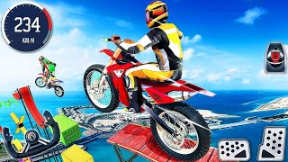 Sky Motor Bike Motocross Stunt Master - Bike Impossible Tracks Racing 3D - Android Gameplay [QHD] screenshot 2