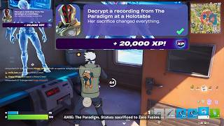 How to EASILY Decrypt a recording from The Paradigm at a Holotable in Fortnite locations Quest!