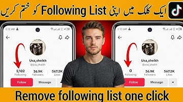 TikTok 1-Click Unfollow All 😱 | How to Remove All Following on TikTok 2025 | 100% Working
