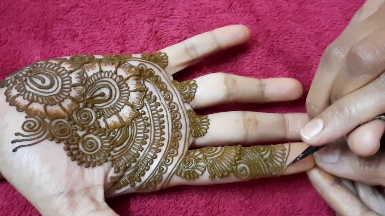 Simple heena design|| design for beginners|| Design 2021|| DIY ...