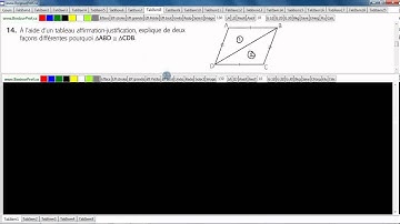Secondaire 4 SN Québec: Triangle isométrique tableau affirmation-justification exercice 13, 14